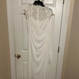 white, evening, casual wedding dress